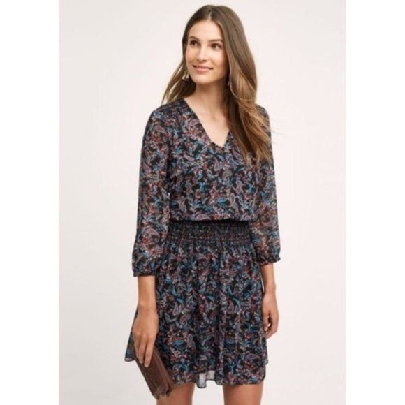 Anthropologie Dresses & Skirts - ANTHROPOLOGIE Vanessa Virginia Smocked Day Tripper Dress Size Small